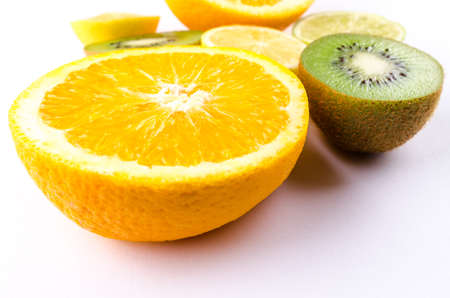 Sliced fruit isolatedの写真素材
