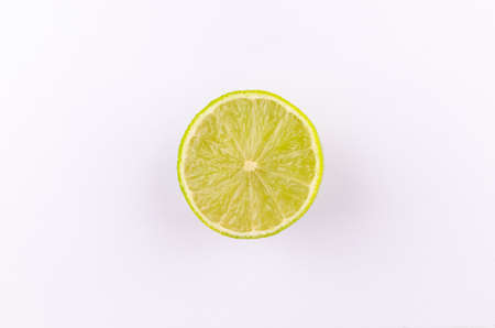 Sliced lime isolatedの写真素材