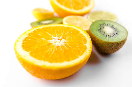 Sliced fruit isolatedの写真素材