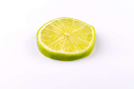 Sliced lime isolatedの写真素材