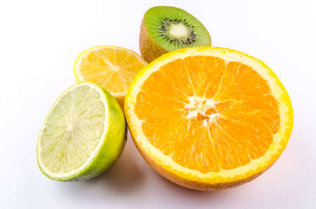 Sliced fruit isolated