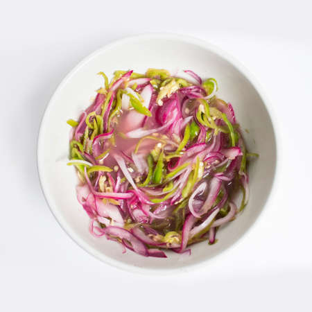 Mexican rajas with chili, habanero, jalapeno and onionsのeditorial素材