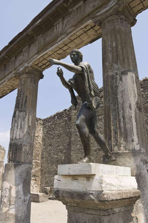 Statue Of Mercury In Pompeiiの写真素材