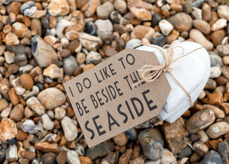 Hearts & Stones At The Seaside Rightの写真素材