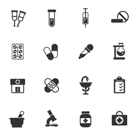 Pharmacy vector icons for your creative ideasのイラスト素材