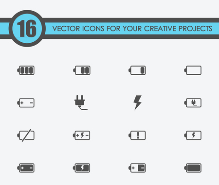 battery vector icons for your creative ideasのイラスト素材
