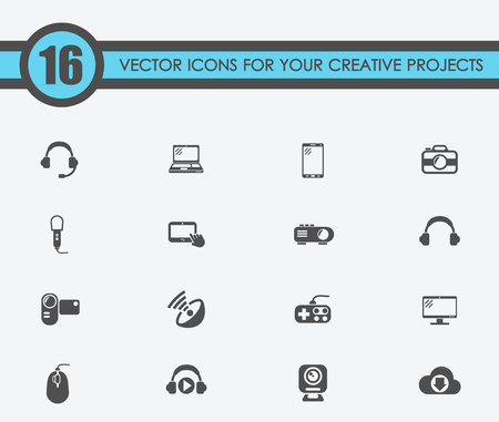 hi tech vector icons for your creative ideasのイラスト素材