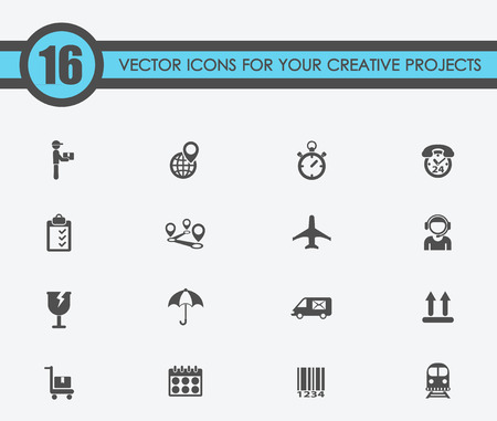 logistic vector icons for your creative ideasのイラスト素材