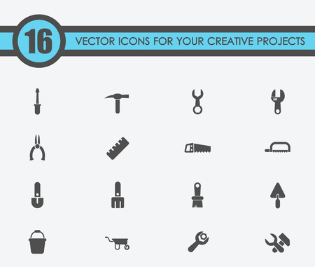 illustration of work tools vector icons for your creative ideasのイラスト素材