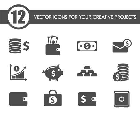 finance icon set. finance web iconsのイラスト素材