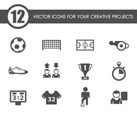football vector iconsのイラスト素材