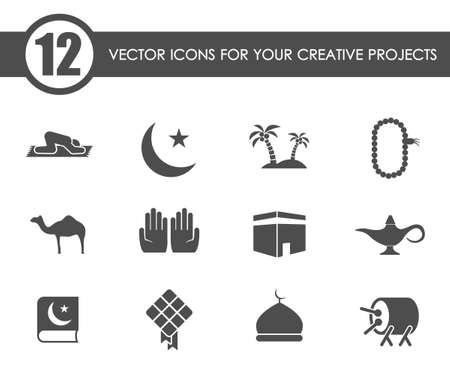 islam vector iconsのイラスト素材