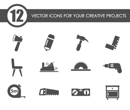 joinery vector iconsのイラスト素材