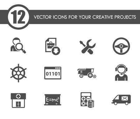 job search vector iconsのイラスト素材