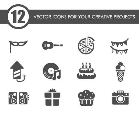 party vector iconsのイラスト素材