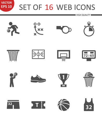 Basketball icon setのイラスト素材