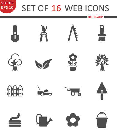Landscape design web iconsのイラスト素材