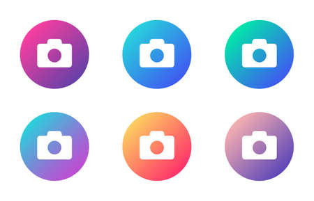 camera photo account ui web button. ui elements