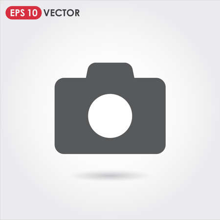 camera ui web button. vector iconのイラスト素材