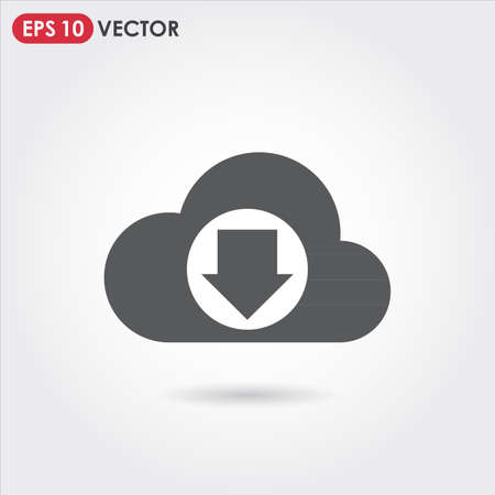 cloud computing single vector iconのイラスト素材