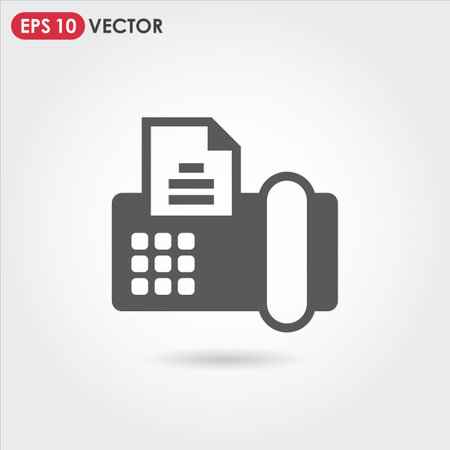 fax single vector iconのイラスト素材