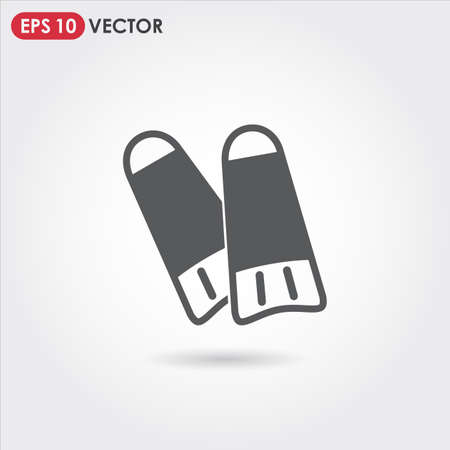 flippers single vector iconのイラスト素材