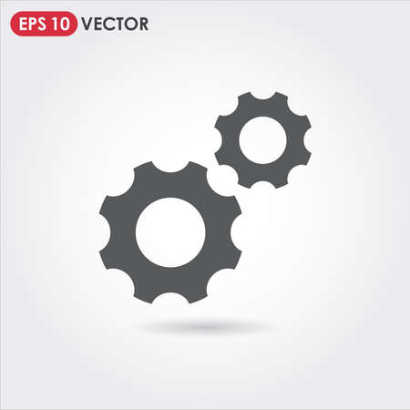 gear wheels ui web button. vector iconのイラスト素材