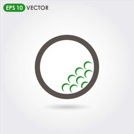 golf ball single vector iconのイラスト素材