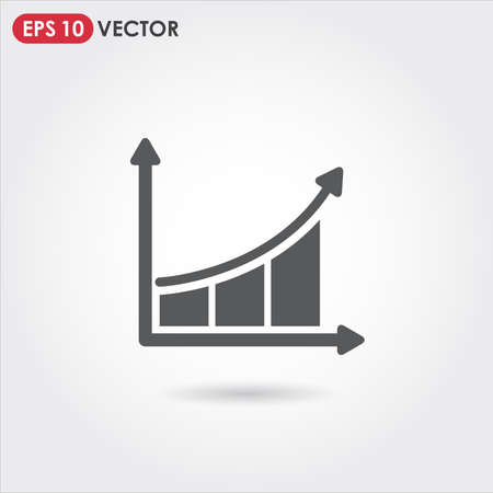 graph single vector iconのイラスト素材