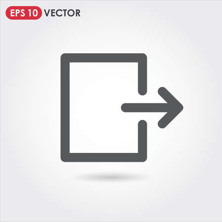 logout ui web button. logout vector iconのイラスト素材