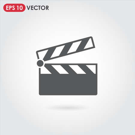 movie flap single vector iconのイラスト素材