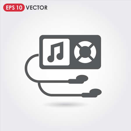 mp3 player single vector iconのイラスト素材