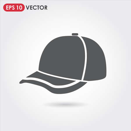 peaked cap single vector iconのイラスト素材