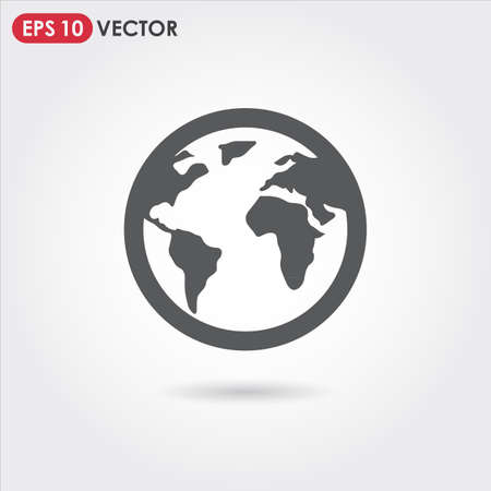 planet earth single vector iconのイラスト素材