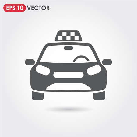 taxi single vector iconのイラスト素材