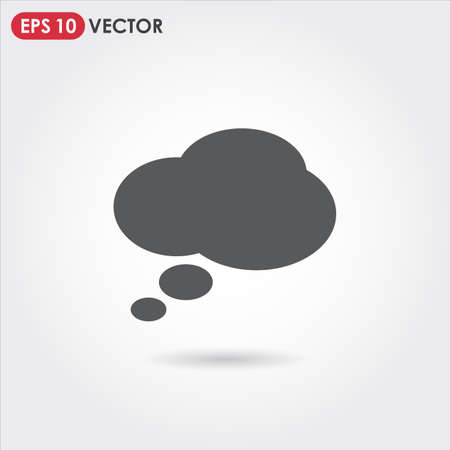 thought cloud single vector iconのイラスト素材