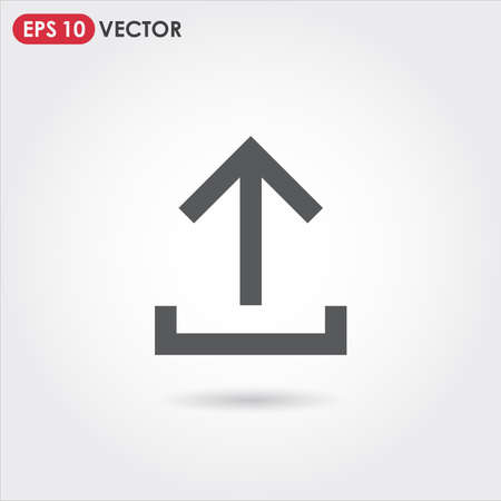 upload arrow ui web button. vector iconのイラスト素材