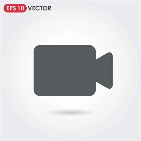 video camera ui web button. vector iconのイラスト素材