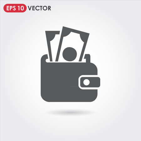 wallet single vector iconのイラスト素材