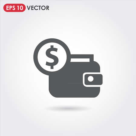 wallet single vector iconのイラスト素材