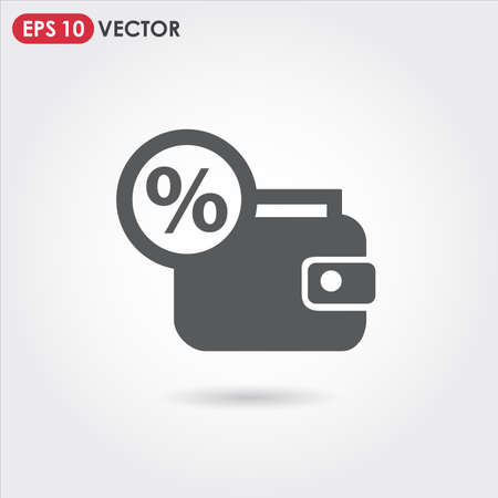 wallet single vector iconのイラスト素材