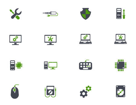 computer repair icon setのイラスト素材