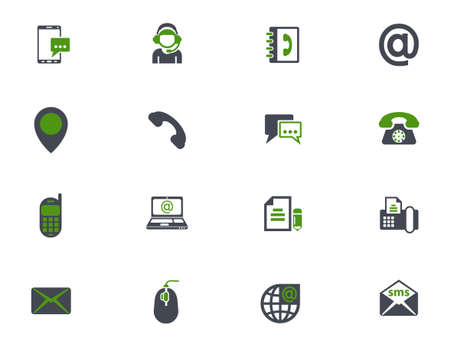 contact us icon setのイラスト素材