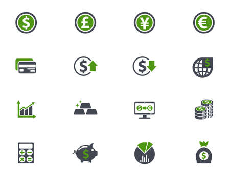 currency exchange icon setのイラスト素材