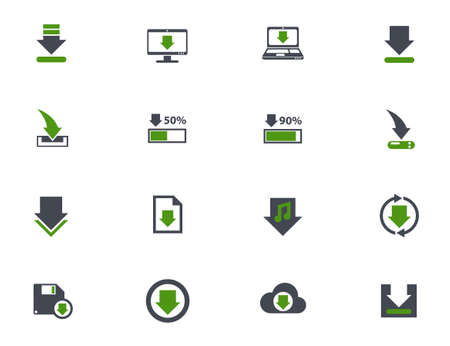 download icon setのイラスト素材