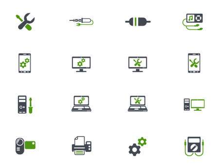 electronics repair icon setのイラスト素材
