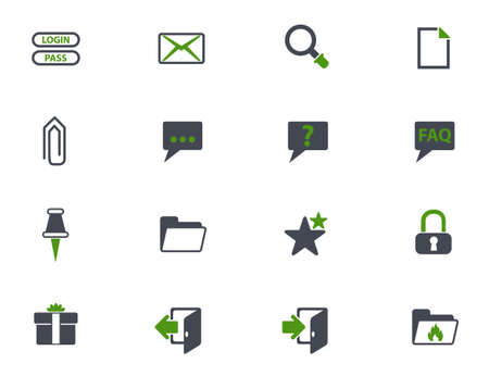 forum interface icon setのイラスト素材