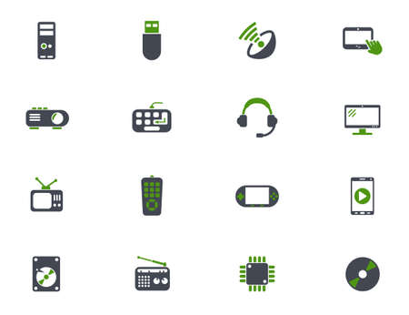 gadget icon setのイラスト素材