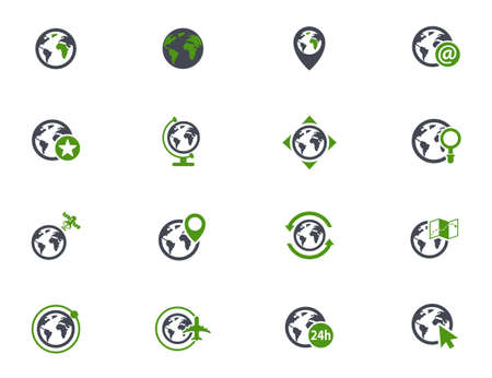 globes icon setのイラスト素材