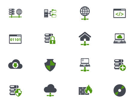 hosting provider icon setのイラスト素材